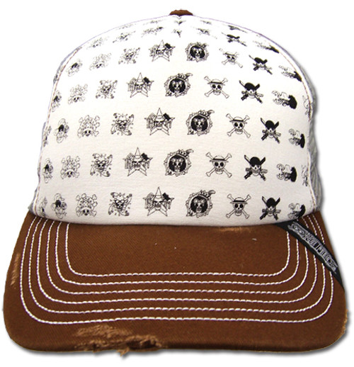 One Piece Skull Icon Pattern Trucker Anime Hat GE-32019