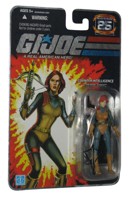 GI Joe 25th Anniversary Scarlett Counter Intelligence Hasbro 3.75 Inch Figure