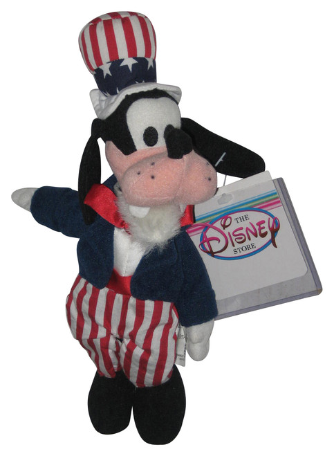 Disney Store Uncle Sam Goofy 10-Inch Bean Bag Toy Plush w/ Tag - (Theme Parks Exclusive)
