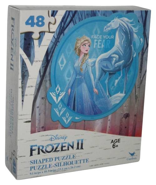 Disney Frozen II Elsa Face Your Fear 48pc Spin Master Cardinal (2021) Shaped Silhouette Puzzle