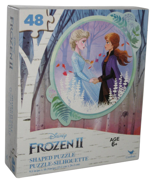 Disney Frozen II Elsa & Anna 48pc Spin Master Cardinal (2021) Shaped Silhouette Puzzle