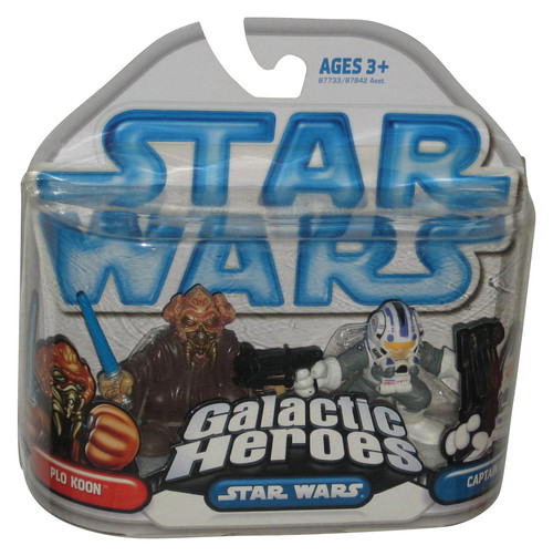 Star Wars Galactic Heroes (2008) Hasbro Plo Koon & Captain Jag Figure Set