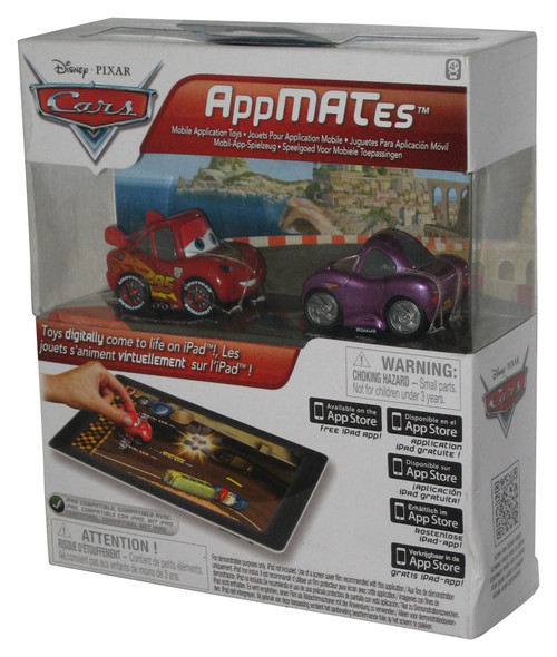 Disney Cars 2 Movie AppMates (2012) Spin Master Lightning McQueen & Holley Shiftwell Toy Car Box Set