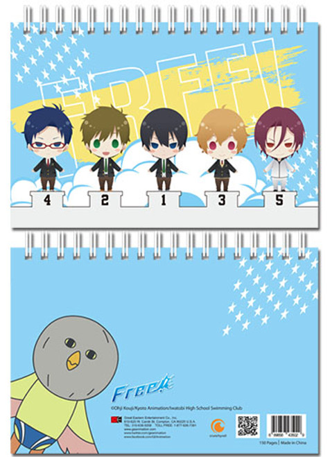 Free! Characters SD Anime Hardcover Notebook GE-43502