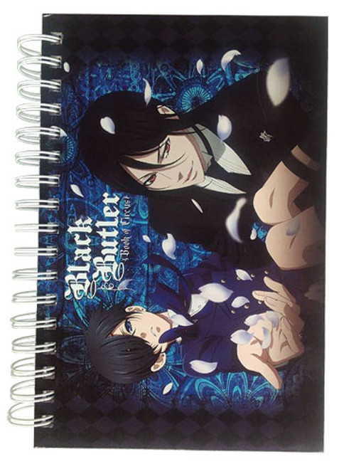 Black Butler Book of Circus Ciel & Sebastian & Petal Anime Hardcover Notebook GE-43548