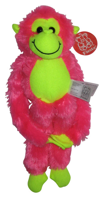 Animals Monkey (2019) Fiesta Pink 14 Inch Plush Toy w/ Stitch Hands