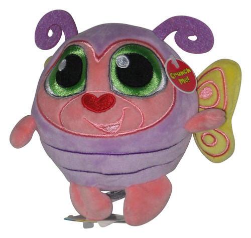 Crunchimals Animals Bibi Purple Butterfly 4-Inch Crush Plush Toy