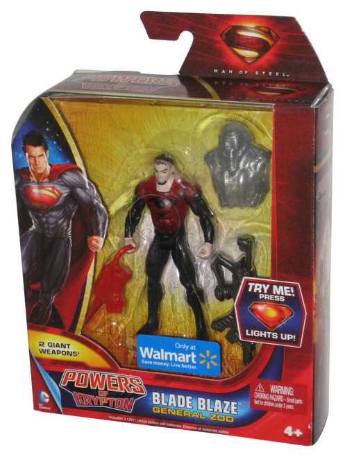 DC Superman Man of Steel Powers of Krypton (2013) Blade Blaze General Zod Figure - (Try Me Button does NOT work)