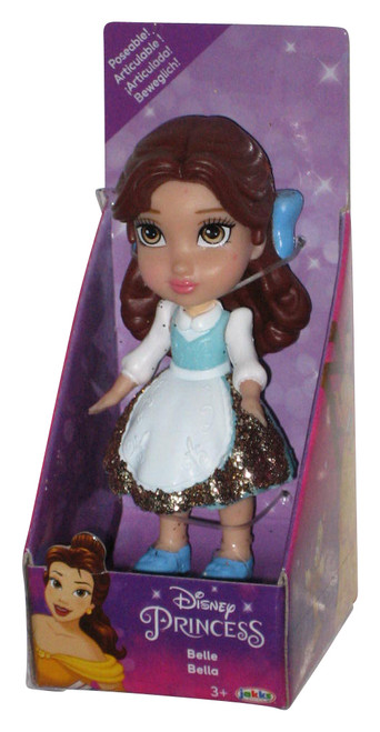 Disney Princess Belle (2021) Mini 3.5-Inch Posable Doll w/ Glitter Dress