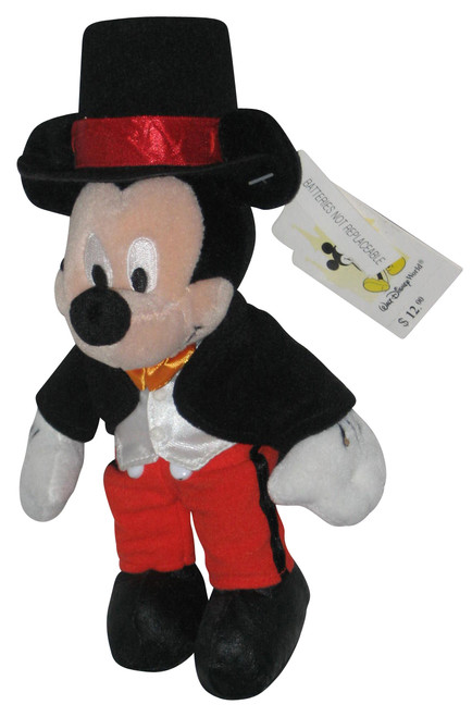 Disney Store Mickey Mouse New Year's (2002) Bean Bag 9-Inch Plush