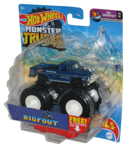 Hot Wheels Monster Trucks (2020) Fan Favorites Bigfoot Toy #04/06 w/ Re-Crushable Car