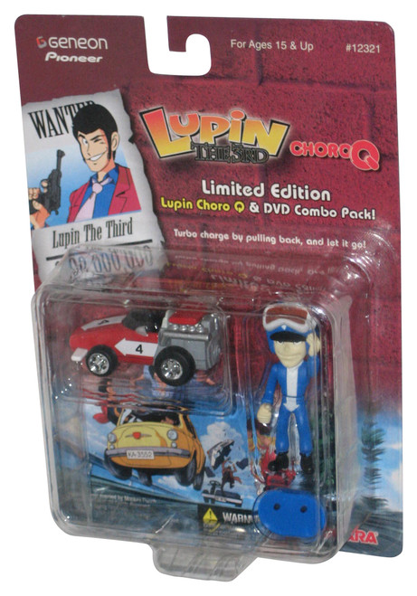 Lupin The 3rd Choro Q Takara (2004) Mini Figure & Red/White Car Toy Set