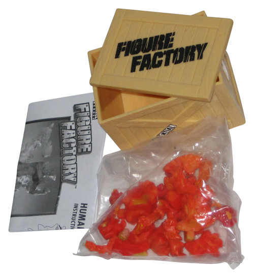 Marvel Build Factory (2005) Toy Biz Human Torch Mystery Variant Figure w/ Crate - (Human Head)