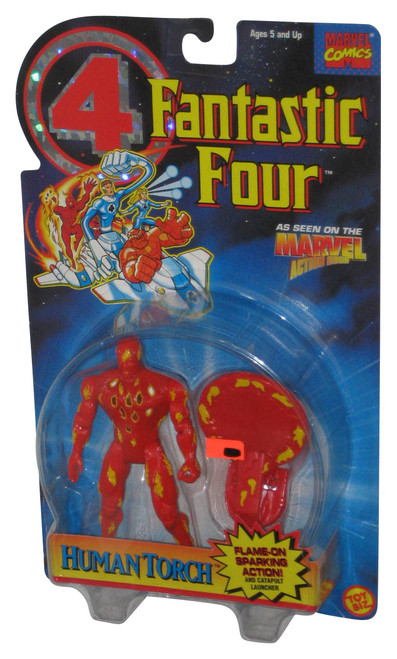 Marvel Fantastic Four Human Torch (1995) Toy Biz Figure w/ Flame-On Sparking Action