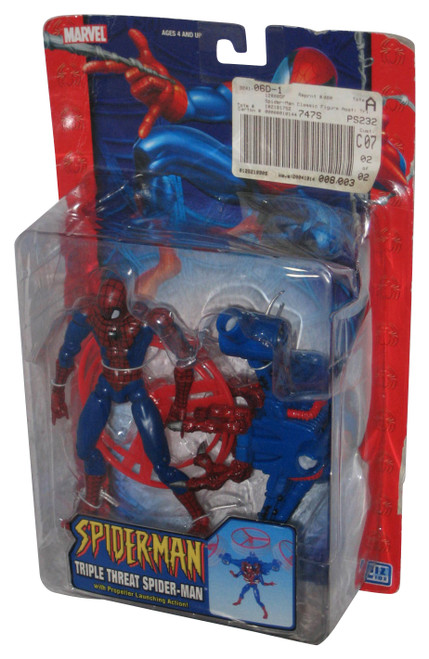Marvel Spider-Man Triple Threat (2004) Toy Biz Figure w/ Propeller Launching Action