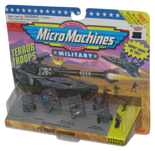 Micro Machines Military #5 Chaos Command (1993) Galoob Mini Figure & Vehicle Set
