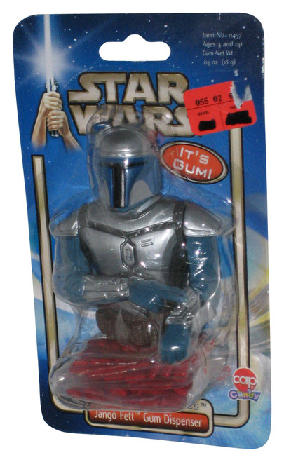 Star Wars Attack of The Clones (2002) Jango Fett Toy Candy Gum Dispenser