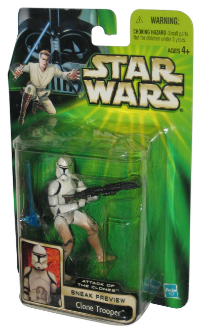 Star Wars Episode II Attack of Clones (2001) Sneak Preview Clone Trooper Figure - (Dented Plastic)