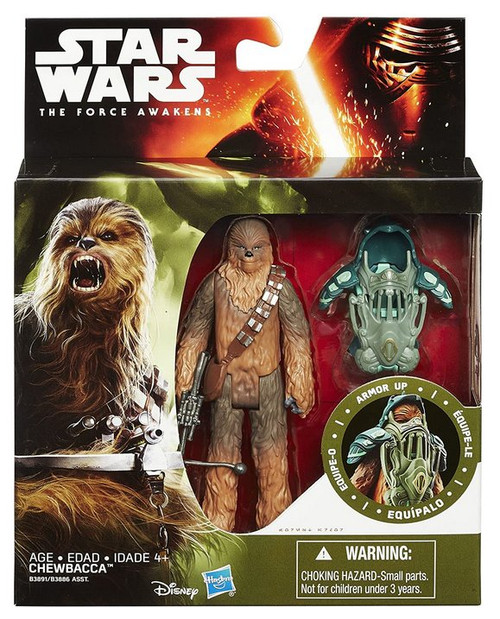 Star Wars Force Awakens Chewbacca (2015) Hasbro 3.75 Inch Figure w/ Forest Mission Armor