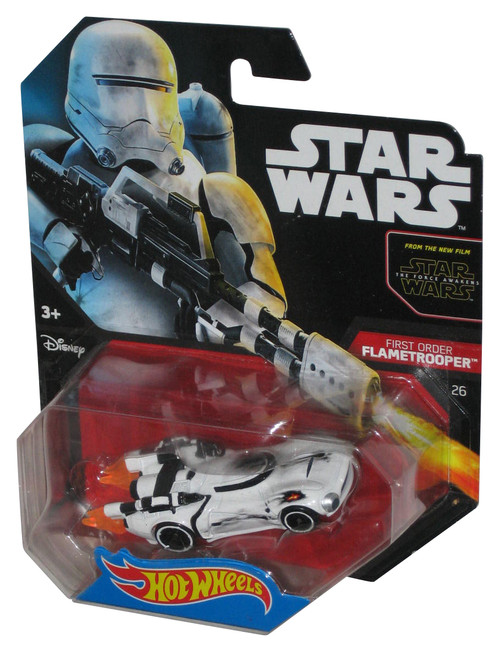 Star Wars Force Awakens Hot Wheels (2014) First Order Flametrooper Character Car Toy