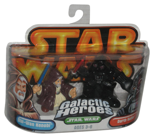 Star Wars Galactic Heroes (2005) Obi-Wan Kenobi & Darth Vader Figure Set