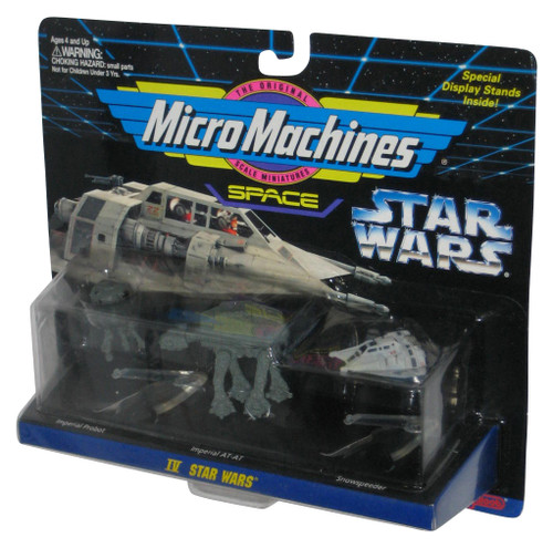 Star Wars IV Micro Machines (1994) Space Toy Play Set - (Imperial Probot / AT-AT / Snowspeeder)