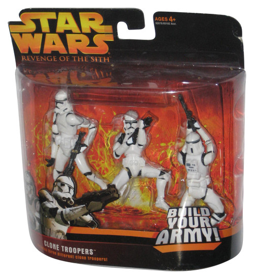 Star Wars Revenge of The Sith Build Your Army White Clone Trooper Set - (3 Figures)