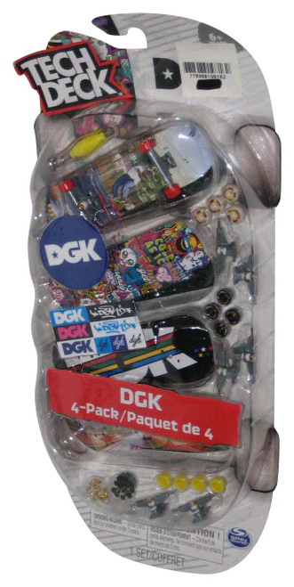 Tech Deck DGK Spin Master Mini Toy Fingerboard Skateboard 4-Pack