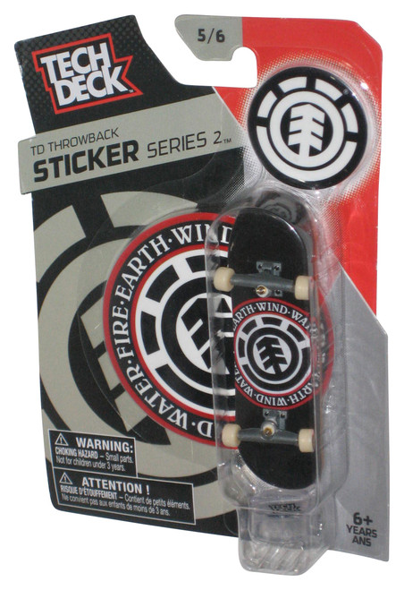 Tech Deck TD Throwback Sticker Series 2 Spin Master Mini Toy Fingerboard Skateboard #5/6 - (Earth, Wind, Fire)
