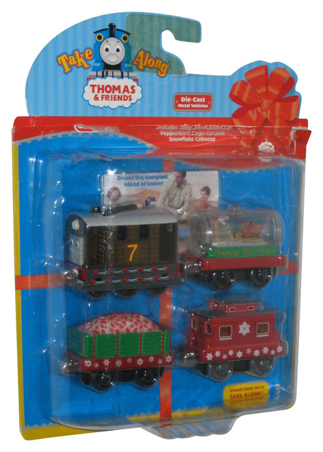 Thomas Tank Engine & Friends (2006) Toby, Snow Globe Car Peppermint Cargo & Snowflake Caboose Toy Pack