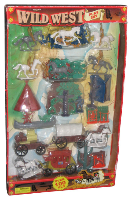 Wild West Over 100pc Toy Horse Carriage Figure Playset - (Wal-Mart Exclusive)