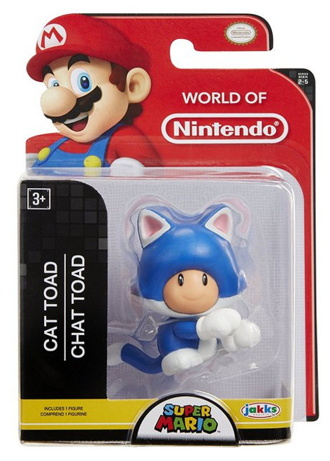 World of Nintendo Super Mario Bros. Blue Cat Toad Figure - (Jakks Pacific)