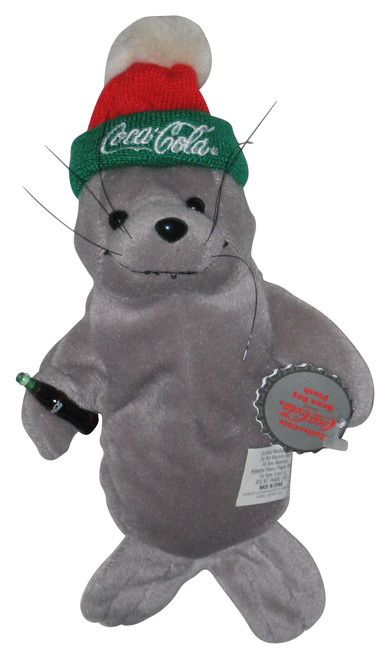 Coca-Cola Collectible Brand (1997) Winter Hat Seal Bean Bag Plush