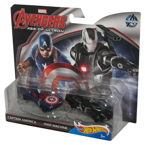 Marvel Avengers Age of Ultron Captain America & War Machine (2014) Hot Wheels Toy Car 2-Pack Set