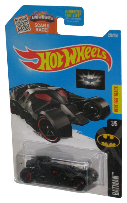 DC Batman Hot Wheels (2015) Batman The Dark Knight #3/5 Black & Red Batmobile Toy Car 228/250