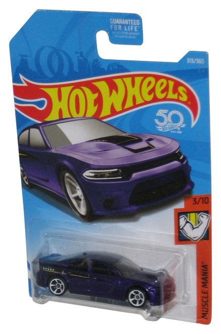 Hot Wheels (2017) Purple Muscle Mania '15 Dodge Charger SRT #3/10 Toy Car 313/365