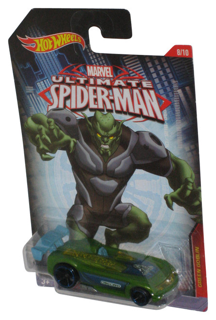Marvel Ultimate Spider-Man Battle Spec Green Goblin (2014) Hot Wheels Toy Car #8/10