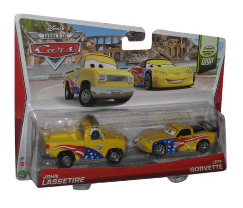 Disney Pixar Cars Movie Jeff Gorvette & John Lassetire WGP Toy Car Set -