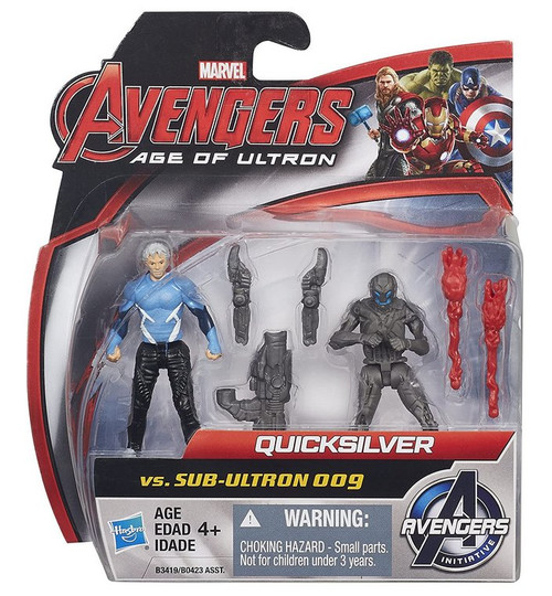 Marvel Avengers Age of Ultron Quicksilver vs Sub-Ultron 009 2.5-inch Figure 2-Pack -