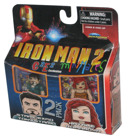Marvel Iron Man 2 Star Expo Tony Stark & Natalie Romanova (2010) Minimates Figure Set 2-Pack -