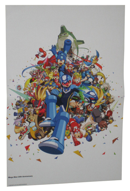 Nintendo Power Mega Man 20th Anniversary Double Sided Video Game Poster -