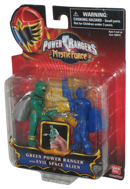 Power Rangers Mystic Force Evil Space Alien & Green Ranger (2006) Bandai Figure Set -