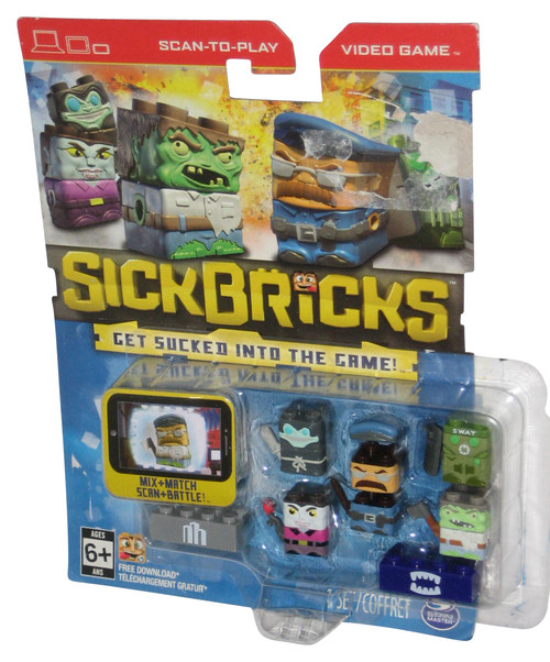 Sick Bricks Team 5 Character Pack City vs Monster Mini Figure Set - (Damaged Packaging) -