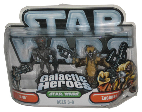 Star Wars Galactic Heroes (2004) IG-88 & Zuckuss Hasbro Figure Set - (Damaged Packaging) -