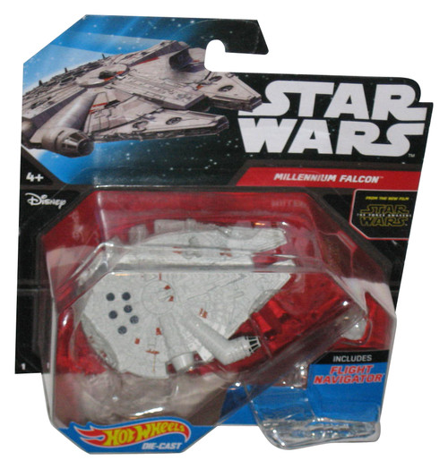 Star Wars Hot Wheels Force Awakens (2014) Millenium Falcon Toy Starship - (Small Tear At Hang Hook)