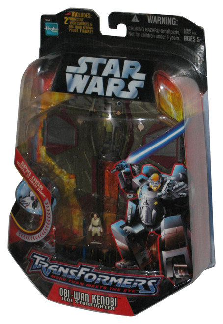 Star Wars Transformers Obi-Wan Kenbi Jedi Starfighter (2006) Hasbro Toy Figure -