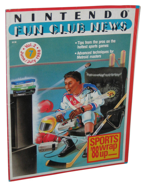 Nintendo Fun Club News Magazine Vol. 2 Issue 7 Sports Wrap Up '88 Vintage Book