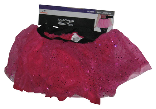Halloween Glitter Hot Pink Tutu Skirt Dress - (Size Woman's Small/Medium)