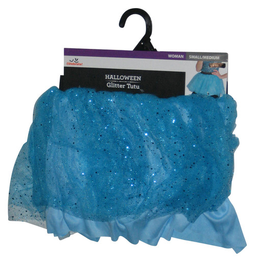 Halloween Teal Blue Sparkle Glitter Tutu Skirt Dress - (Size Woman's Small/Medium)