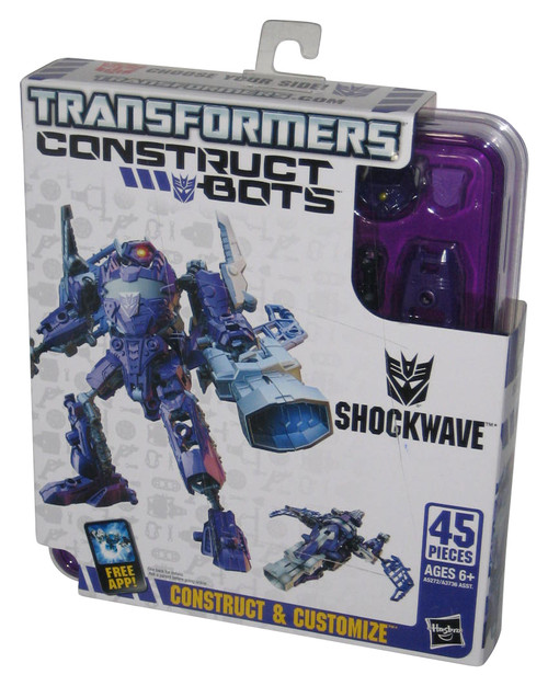 Transformers Construct & Customize Bots (2013) Hasbro Shockwave Figure - (Lightly Damaged Box)